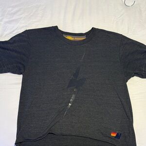 Grey Aviator Nation lightning bold shirt
